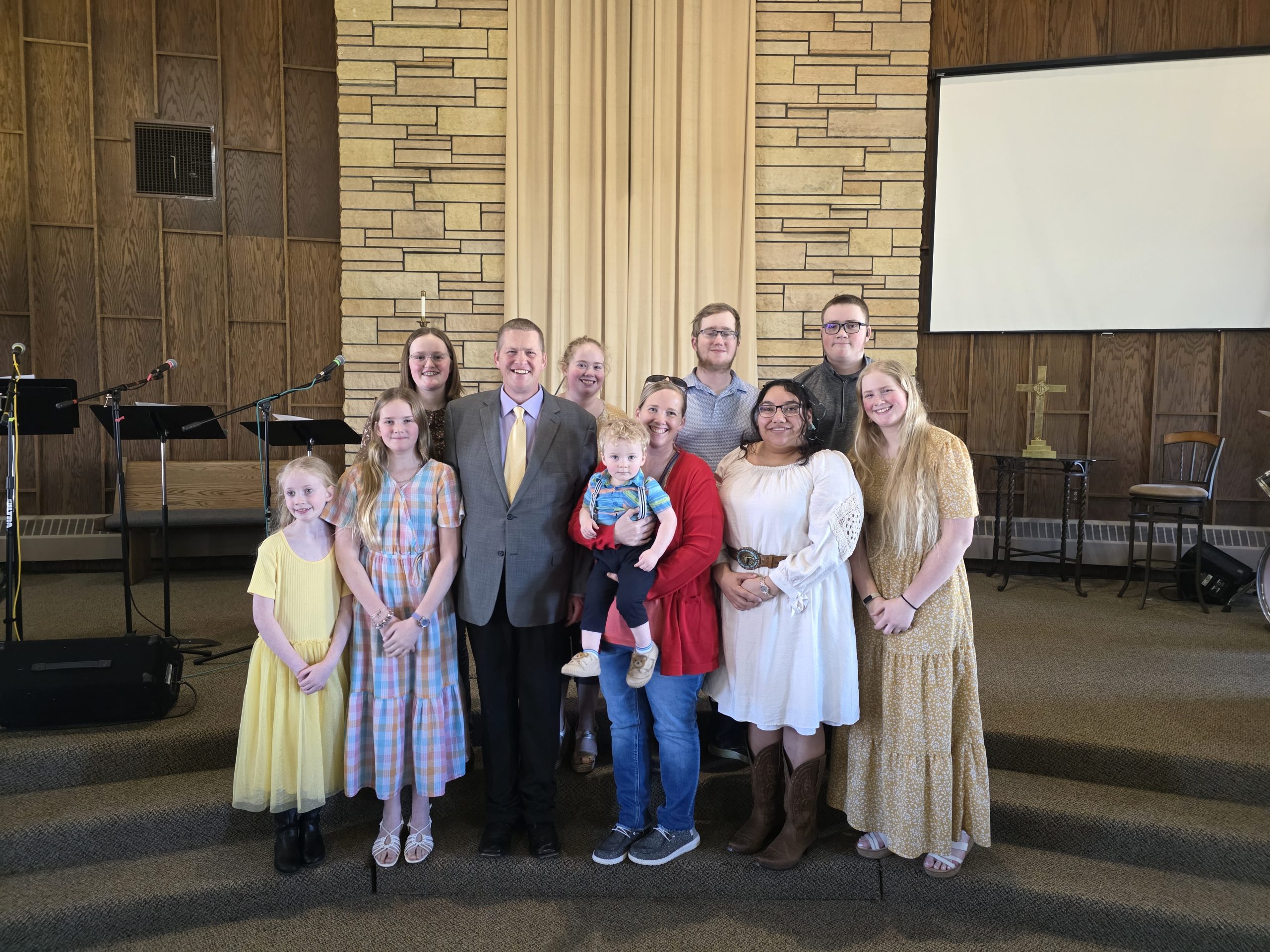 Pastor Michael Boyle with his family at Memorial Baptist Church